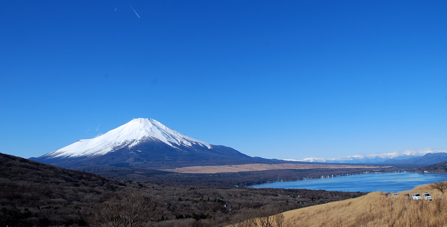 寒い朝と富士山